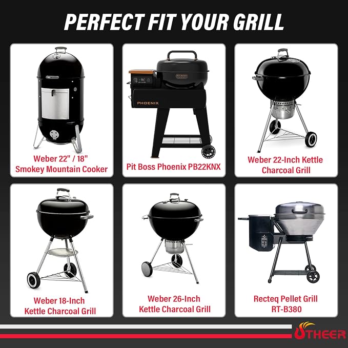 All-in-One Grill Table for Weber Kettle 22"/18"/26" & Smokey Mountain, Recteq - Image 4