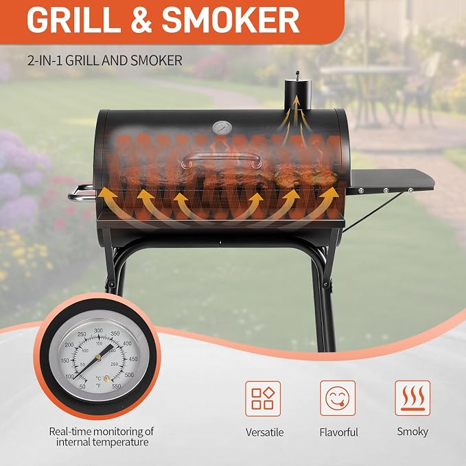 Outvita Barrel Charcoal Grill - Image 6