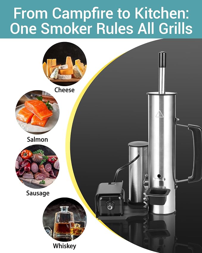 Cold Smoke Generator for BBQ Grills, Hot/Cold Smoker for Cheese, Meat & Fish - Image 3