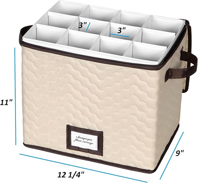 Wine Glass Storage Box with Dividers - Image 3