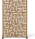 Metal Privacy Screen Outdoor 72" H×47" W, Freestanding Decorative Privacy Screen by Unknown