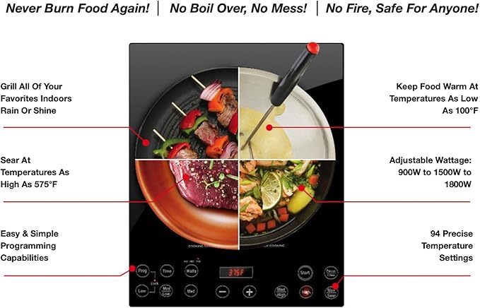 Nuwave Pro Chef Induction Cooktop, NSF-Certified, Commercial-Grade, Powerful - Image 2