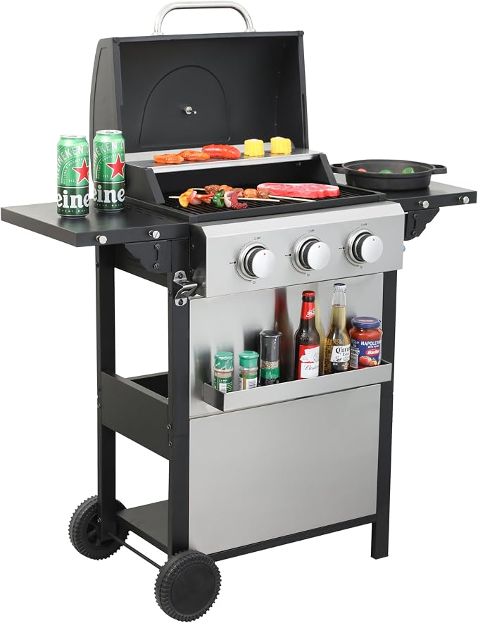 3-Burner Propane Gas BBQ Grill by CubisVeta
