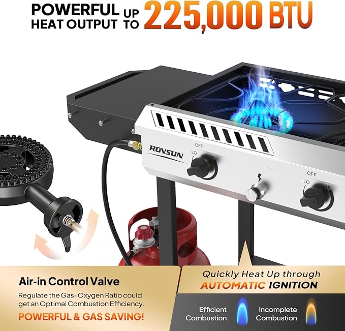 ROVSUN 3 Burner Propane Stove - Image 3