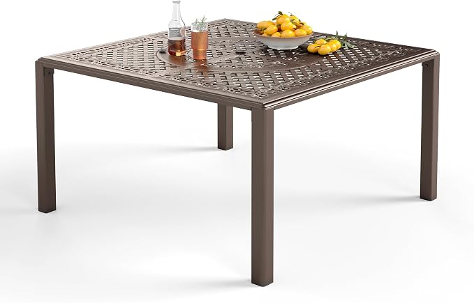 PHI VILLA Aluminum Patio Dining Tables by PHIVILLAThepioneerofcomfortablehouseholdsupplies