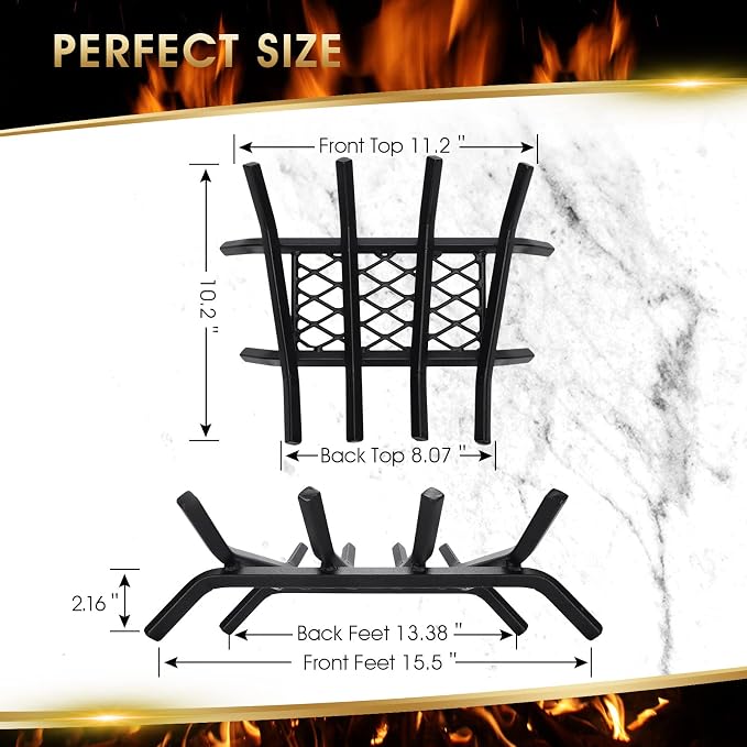 G GOOD GAIN Fireplace Grate - Image 3