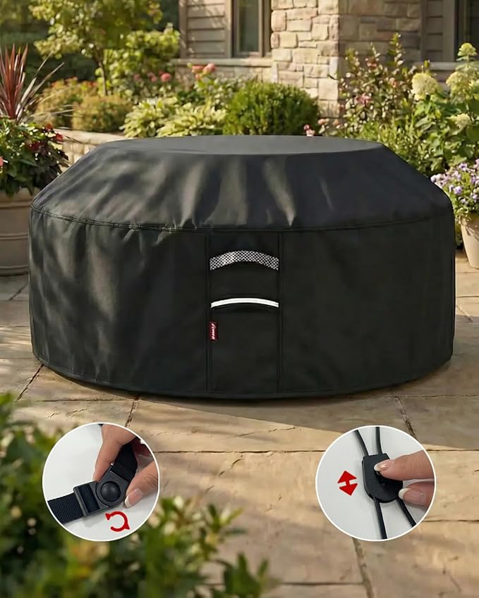 Waterproof Octagon Picnic Table Cover, Fits 90 Inch Outdoor Patio Table Cover - Image 2