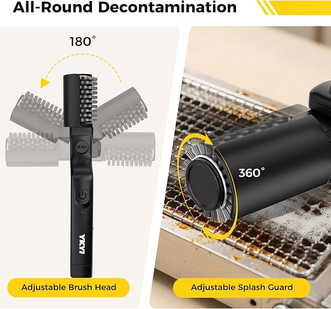 Electric Rotary Grill Brush for Outdoor Grill, 3-Speed Power Control, 304 - Image 3