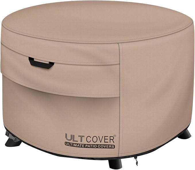 ULTCOVER Patio Fire Pit Table Cover Round 36 inch Outdoor Waterproof Fire Bowl by ULTCOVER