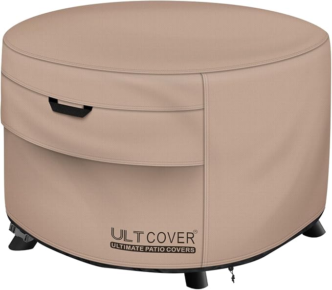 ULTCOVER Patio Fire Pit Table Cover Round 50 inch Outdoor Waterproof Fire Bowl by ULTCOVER