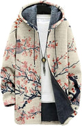 Men's Hooded Sweater Coat Knit Fleece Lined Long Cardigan Jacket by Unknown