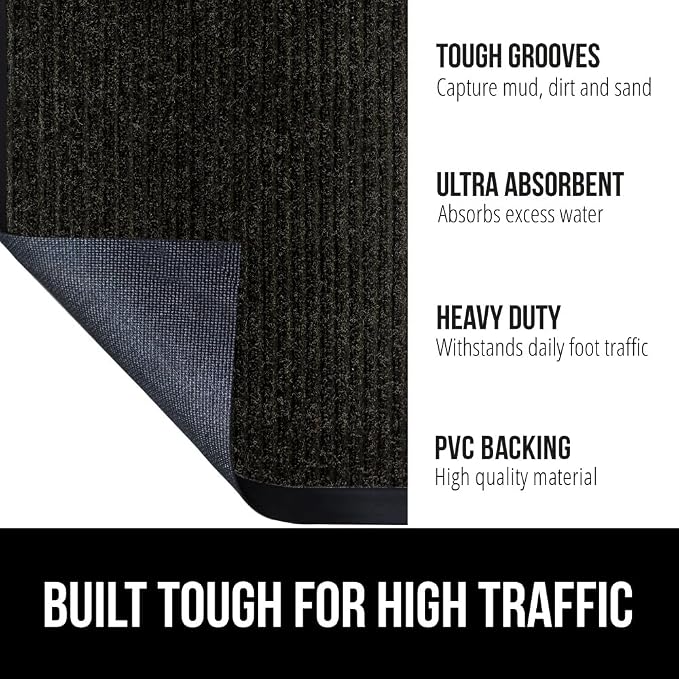 GORILLA GRIP Waterproof Traffic Guard Door Mat, 2 Pack Heavy Duty Entryway Mats - Image 2