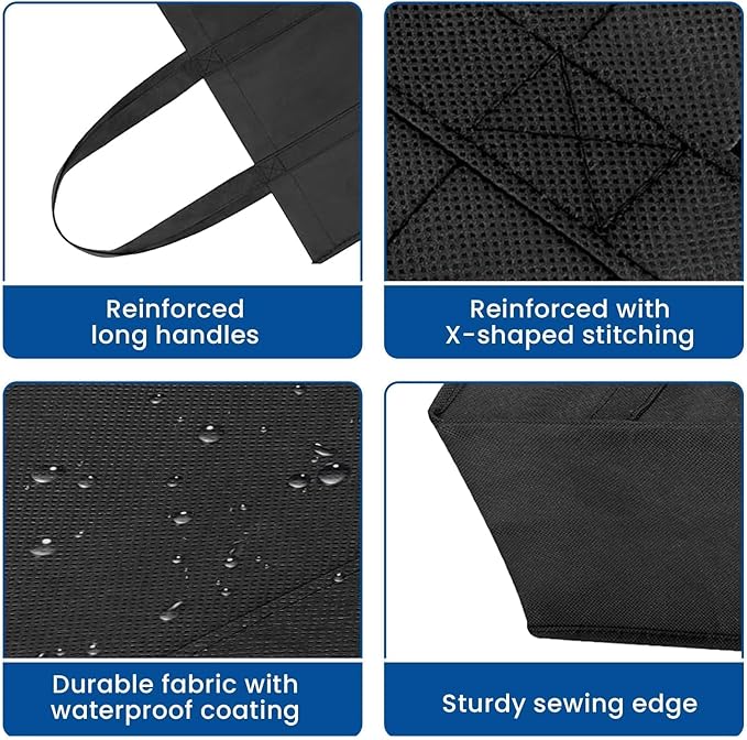 WISELIFE Reusable Grocery Shopping Bags 10 Pack Large Foldable Tote Bags Bulk - Image 5