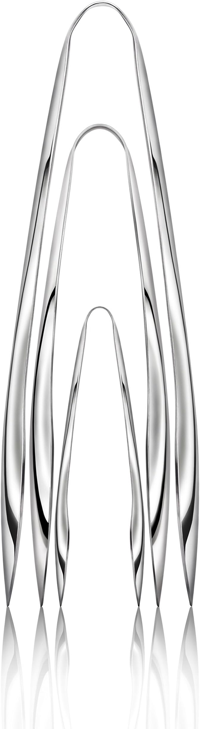 Utility Tongs, 3-Piece Stainless Steel Set in 6, 9 and 12 Inch