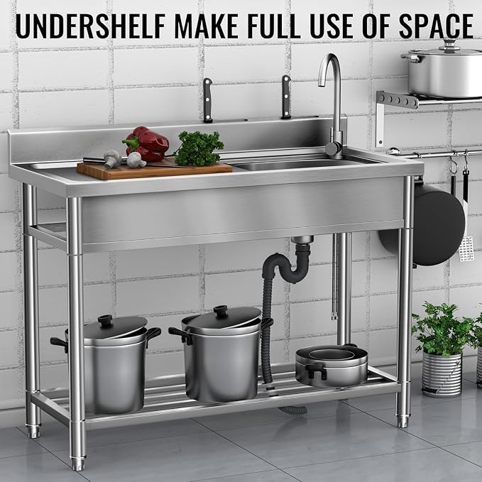 Stainless Steel Sink, Free Standing Kitchen Sink - Image 7