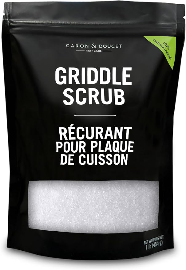 CARON & DOUCET Griddle Cleaning & Restoring Salt Scrub | 100% Natural | Best by CaronDoucet