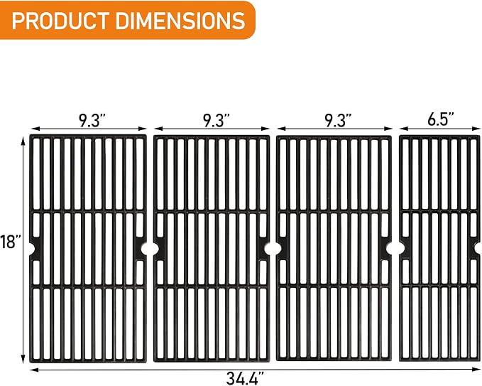 Hisencn Grill Grates 18 Inch for Charbroil 463244819 463276517 463245917 - Image 2