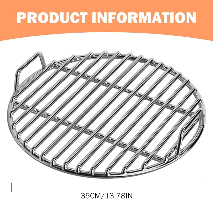 Stainless Steel Grill Grate, Extra Thick Round Cooking Grill Grates Replacement - Image 5