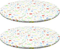2 Pcs Round Picnic Tablecloth, Waterproof Elastic Fitted Table Covers, Elastic by Tcwhniev