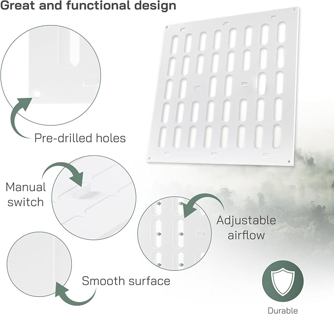 Vent Systems 12" x 12" Inch Metal Air Vent Grille - Image 3