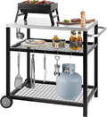 Stainless Steel Grill Cart Pizza Oven Stand Trolley Table by Unknown