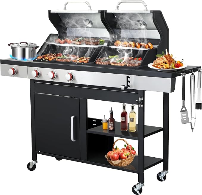 Propane and Charcoal Combo Grill by LCKJZYL