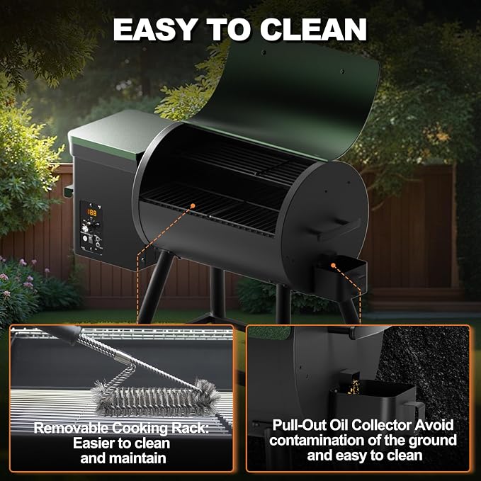 Electric Wood Pellet Smoker Grill 8 In 1 BBQ Grills - Image 5