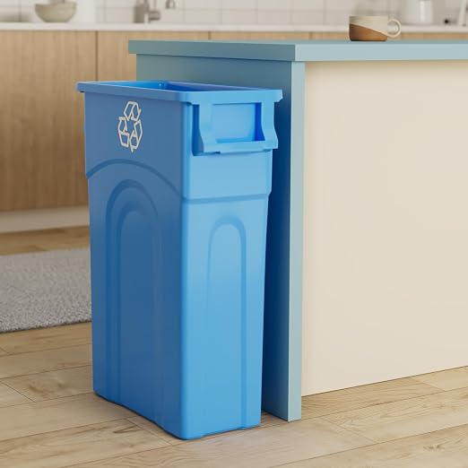 United Solutions Highboy Recycling Bin, 23 Gallon, Space Saving Slim Profile - Image 2