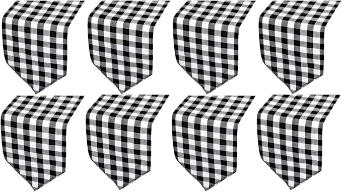 8 Pack Buffalo Check Table Runners Plaid Table Runner by FIGEPO