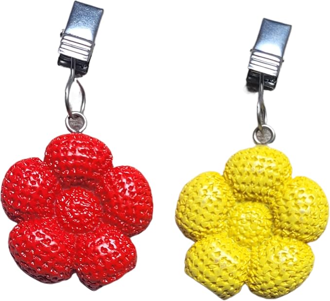 TwoFish Home Set of 4 Flower Resin Tablecloth Weights Clips Handicraft Flower - Image 2