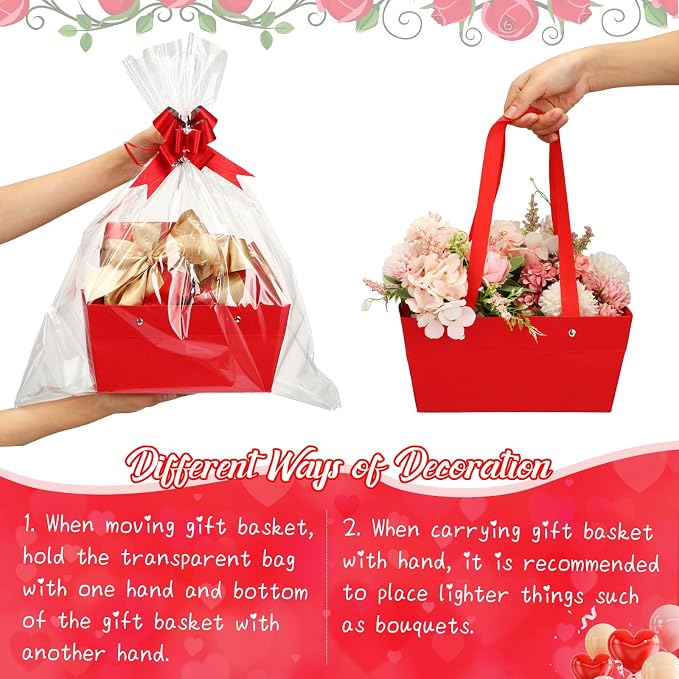 PerKoop 24 Pack Baskets for Gifts Empty Bulk 6.5 x 9.8'' Thick Kraft Gift Basket - Image 7
