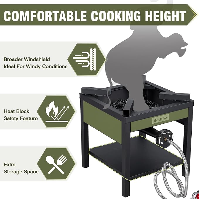 Bestfire 260, 000 BTU Outdoor Propane Gas Stove - Image 4