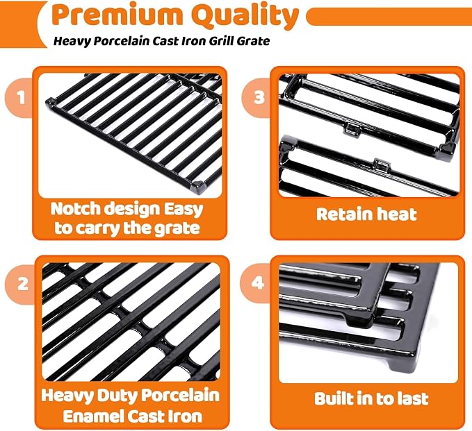 Uniflasy 7638 Porcelain-Enameled Cast Iron Cooking Grates - Image 4