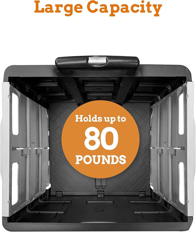 Inspired Living Ultra-Slim Rolling Collapsible Storage Pack-N-Roll Utility-carts - Image 3