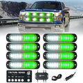 Xprite White Green LED Surface Mount Strobe Lights Kit, w/Control Panel by Xprite
