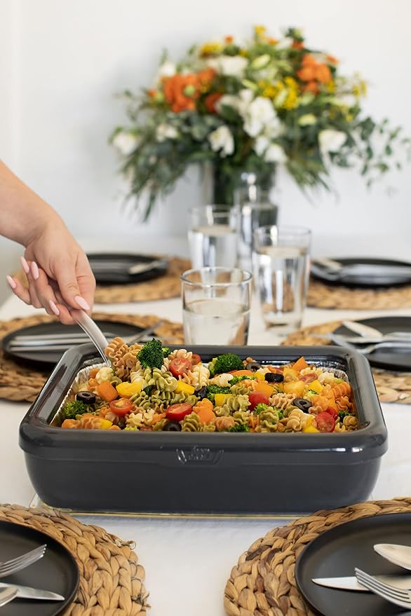 Fancy Panz - Charcoal Classic Aluminum Foil Pan Carrier - Elevated Food Serving - Image 2