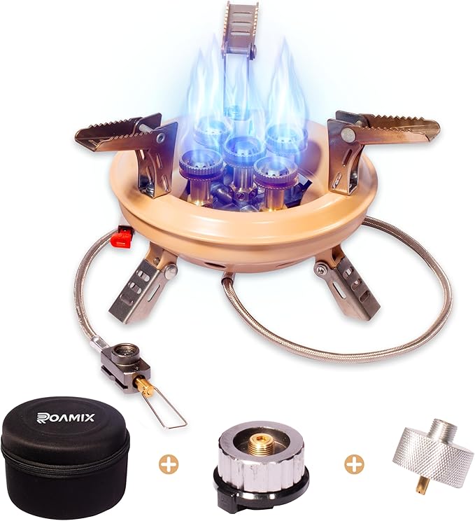 Roamix 54, 500 BTU Multi-Fuel Portable Camping Stove – 16, 000W Collapsible by Roamix