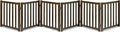 LZRS 6-Panel Extra-Wide Freestanding Wooden Dog Gate Indoor – 24”High Foldable by LZRSPET