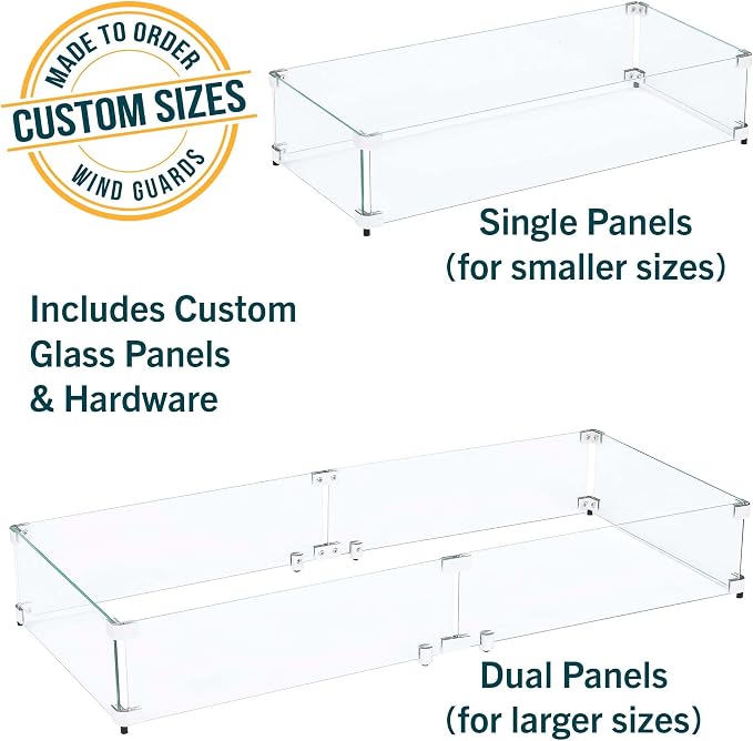 Custom Sized Wind Guard for Gas Fire Pits - Image 2