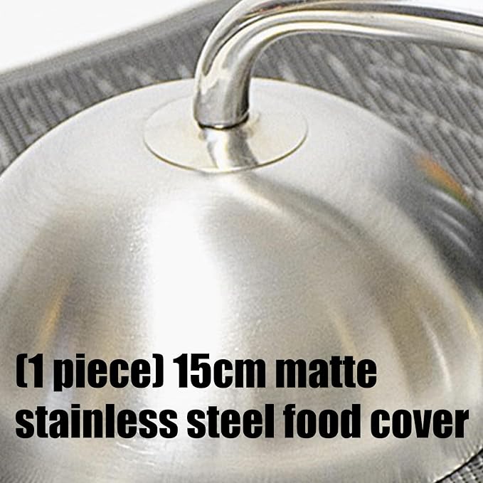 Matte Nonrust Steel Food Cover 15cm Rustproof Kitchens BBQ Grills Protectors - Image 7