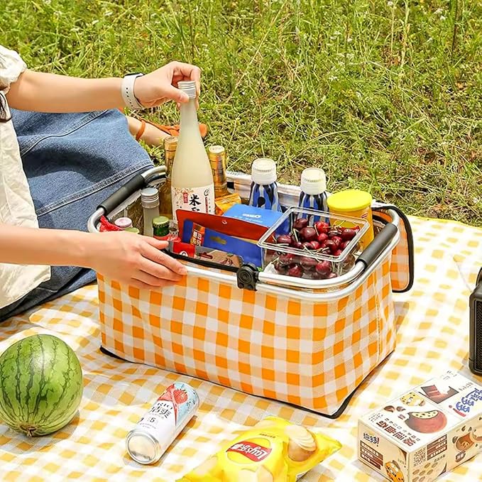 Insulated Picnic Basket Cooler Bag - Image 4