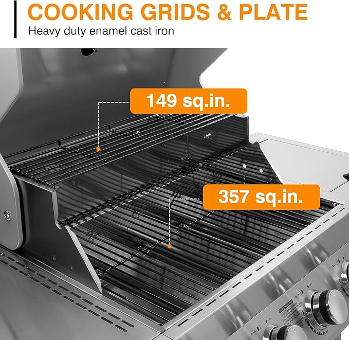 4 Burner Propane Gas Grill - Image 4