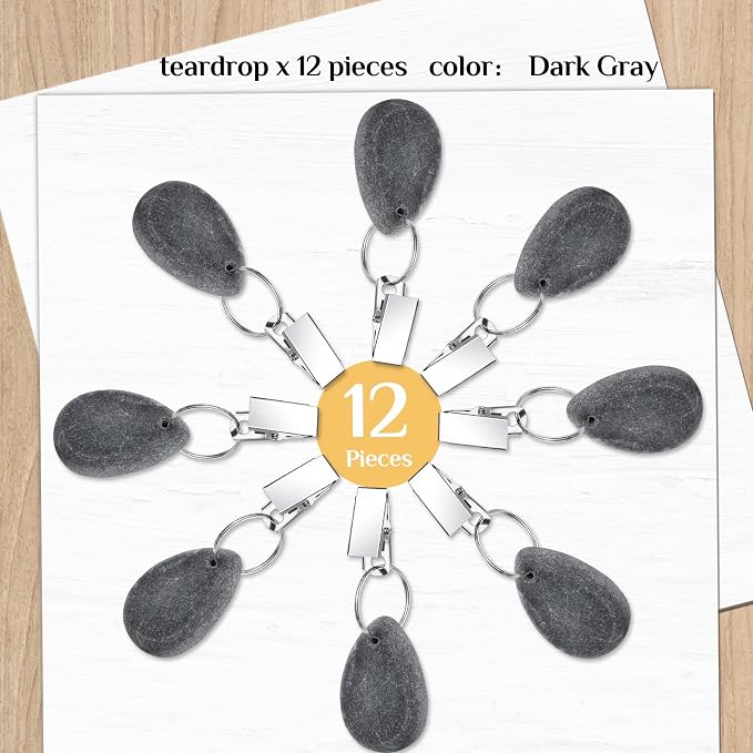 Geiserailie 12 Pcs Tablecloth Weights Tablecloth Pendant Teardrop Shape Table - Image 2
