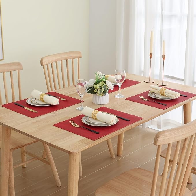 Homaxy Faux Leather Heat Resistant Placemats - Image 8