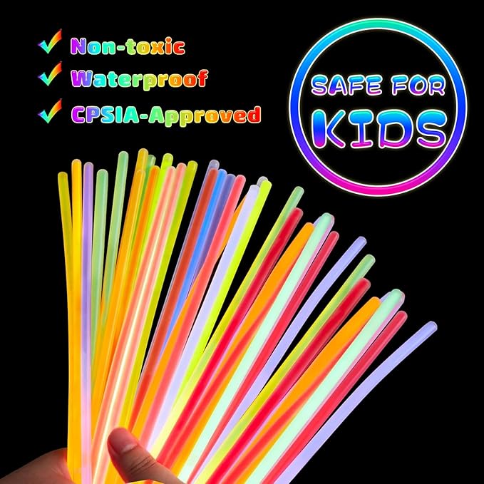 300 Pcs Glow Sticks Bulk Party Pack, Glow in the Dark Light Up Sticks - Image 2