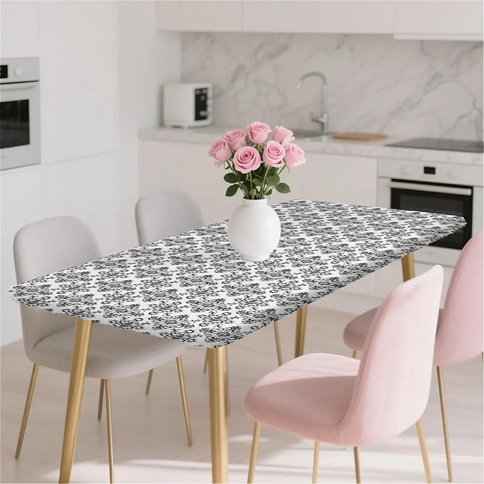 Rectangle Table Cloth Cover Waterproof Elastic Fitted Polyester Fitted - Image 7
