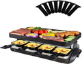 TAMARIT Classic 8 Person Raclette Grill 1500W Electric Tabletop Griddle by TAMARIT