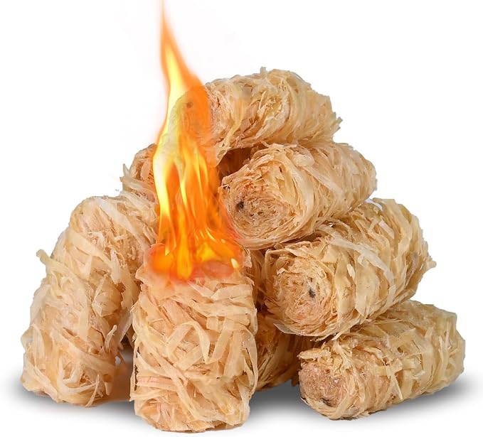 Natural Fire Starters for Grills: Premium Waterproof Quick Firestarters Sticks by Sunlifer