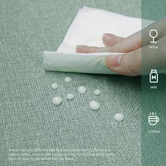 BALCONY & FALCON Rectangle Tablecloth Washable Wrinkle Resistant and Water - Image 3