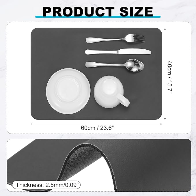 uxcell Silicone Mats for Kitchen Counter, 23.6" x 15.7" Non-Slip Countertop - Image 2